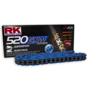 Chaine RK 520 XW'Ring hyper renforcée BLEUE 98 M