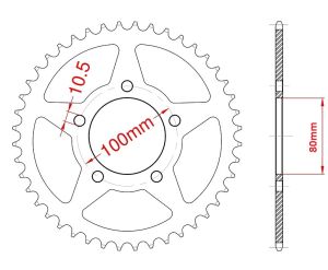 Couronne alu 39 dts 532 80-100