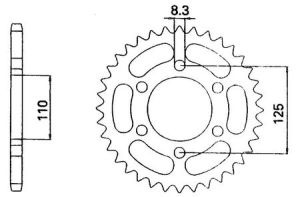 Couronne aluminium 52 dents_1