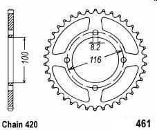 Couronne aluminium 44 dents_1