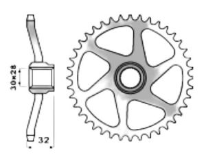 Couronne acier 43 dents (pas=420)_1