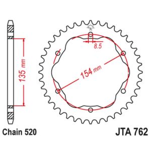 Couronne aluminium 38 dents