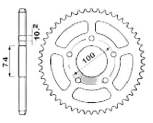 Couronne acier 42 dents 5 fix