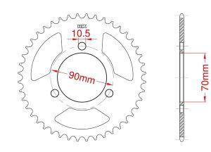 Couronne acier C45 haute résistance 32 dents