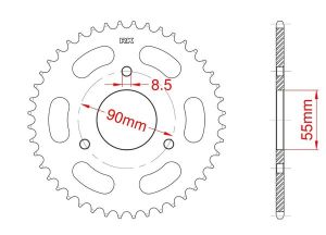 Couronne acier 46 dents_1