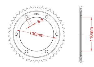 Couronne acier 44 dents_1