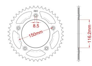 Couronne ALU 47 dents