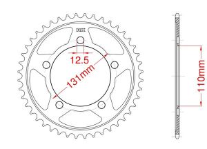 Couronne alu 45 dents