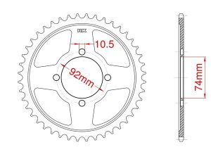 Couronne alu 42 dents