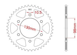 Couronne acier C45 haute résistance 35 dents