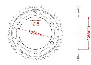 Couronne aluminium 40 dents