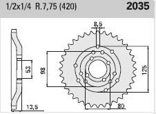 Couronne acier 52 dents_1