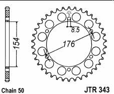 Couronne aluminium 43 dents_1