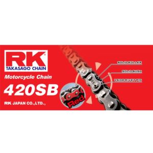 Schakel met kettingslotje RK 420 SBR rood