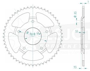 Couronne acier 55 dents