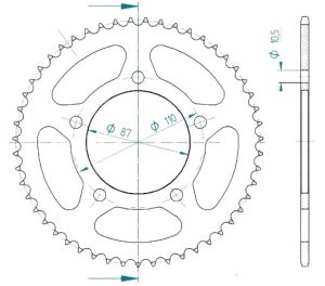 Couronne acier 51 dents