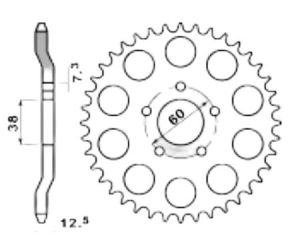 Couronne acier 40 dents