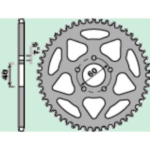 Couronne aluminium 55 dents