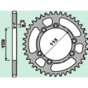 Couronne aluminium 39 dents