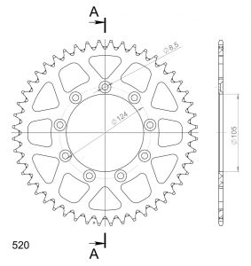 Couronne aluminium 51 dents