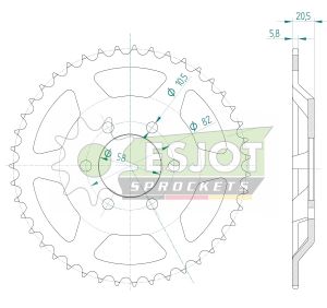 Couronne acier 43 dents