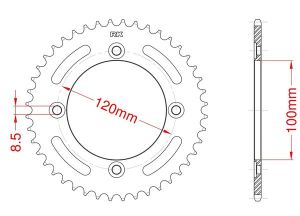 Couronne acier 50 dents