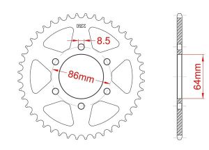 Couronne acier 45 dents