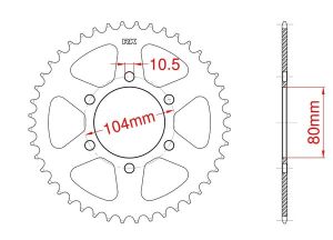 Couronne acier C45 haute résistance 45 dents