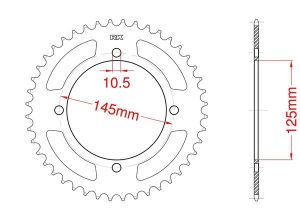 Couronne acier C45 haute résistance 40 dents