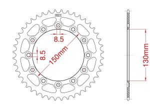 Couronne acier C45 haute résistance 41 dents