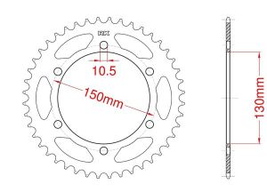 Couronne acier 45 dents