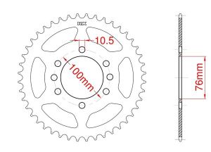 Couronne acier C45 haute résistance 42 dents