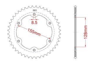 Couronne acier C45 haute résistance 38 dents_1