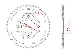 Couronne acier 34 dents