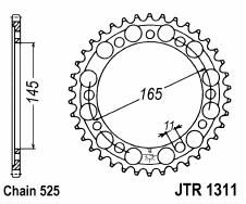 Couronne acier C45 haute résistance 45 dents