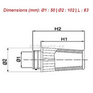 Filtre conique droit moto BMC Single Air Diam 50mm_1