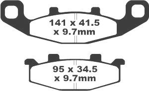 Jeu de plaquettes de frein racing métalliques PREMIER