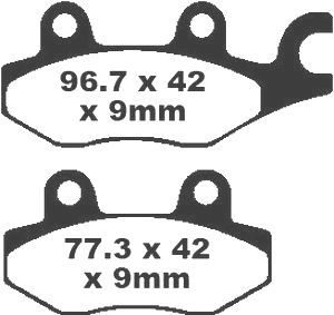 Jeu de plaquettes de frein racing métalliques PREMIER