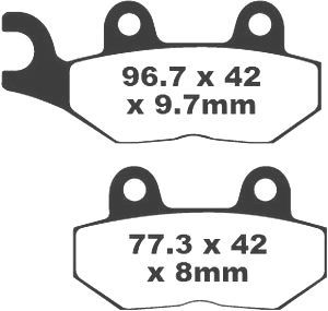 Jeu de plaquettes de frein racing métalliques PREMIER