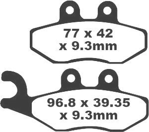 Jeu de plaquettes de frein racing métalliques PREMIER