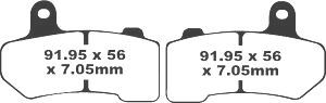 Jeu de plaquettes de frein racing métalliques PREMIER