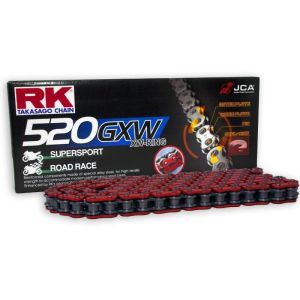 Chaine RK 520 XW'Ring hyper renforcée ROUGE 108 M