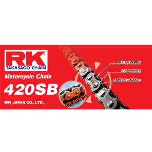 Chaine RK 420 RENF. COULEUR ORANGE 110 M_1