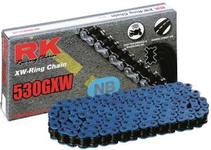 Chaine RK 530 XW'Ring hyper renforcée BLEUE 100 M