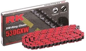 Chaine RK 530 XW'Ring hyper renforcée ROUGE 112 M