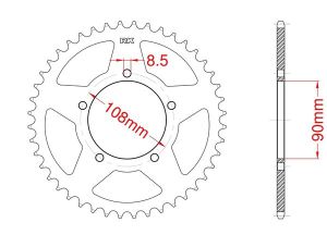 Couronne acier 36 dents