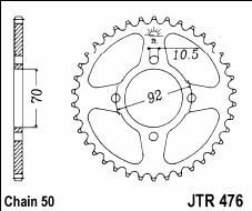 Couronne acier C45 haute résistance 35 dents