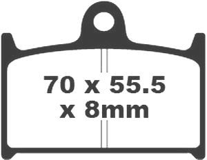 Jeu de plaquettes de frein racing métalliques PREMIER