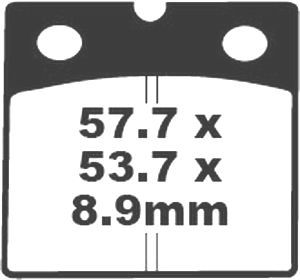 Jeu de plaquettes de frein racing métalliques PREMIER