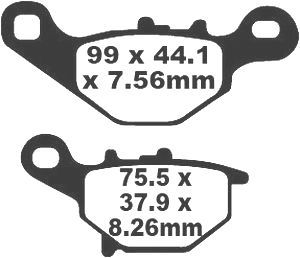 Jeu de plaquettes de frein racing métalliques PREMIER